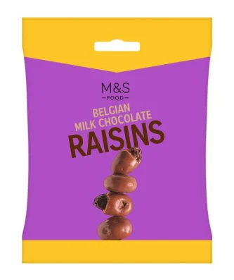 M&S Belgian Milk Chocolate Raisins 125g