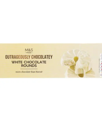 M&S Outrageously Chocolatey White Chocolate Rounds 200g