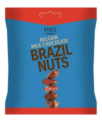 M&S Belgian Milk Chocolate Brazil Nuts 85g