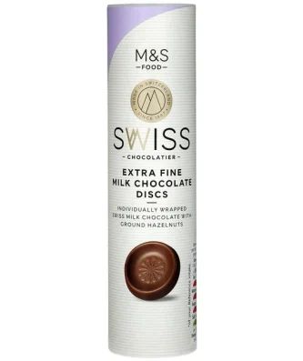 M&S Swiss Extra Fine Milk Chocolate Discs 115g