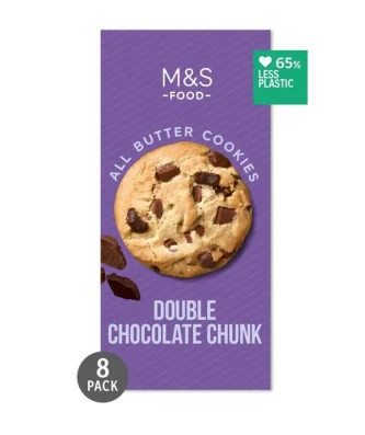 M&S All Butter Double Chocolate Chunk Cookies 200g