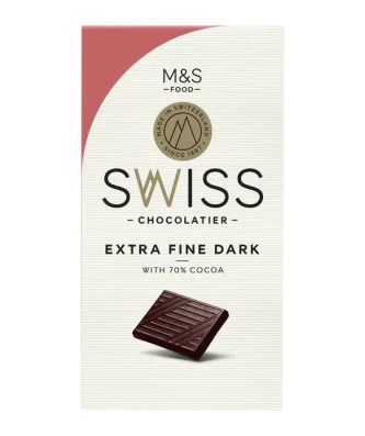 M&S Extra Fine 72% Cocoa Dark Chocolate 125g