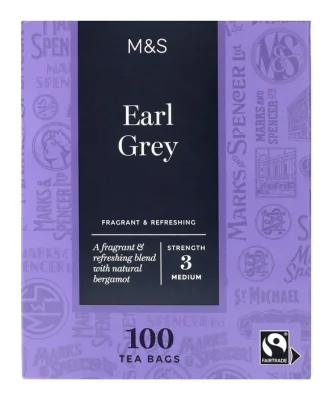 M&S Earl Grey Tea Bags 100 per pack
