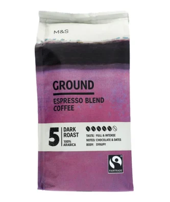 M&S Fairtrade Espresso Ground Coffee 227g