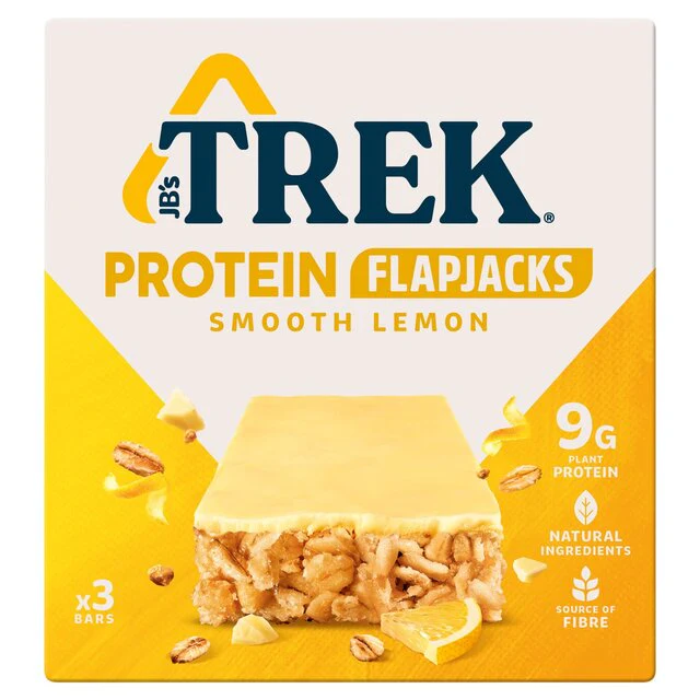 Trek Smooth Lemon Protein Flapjacks 3 per pack