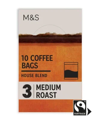 M&S 10 Individually Wrapped Coffee Bags 10 x 7.5g