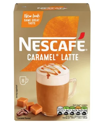 Nescafe Caramel Latte Instant Coffee 8 per pack