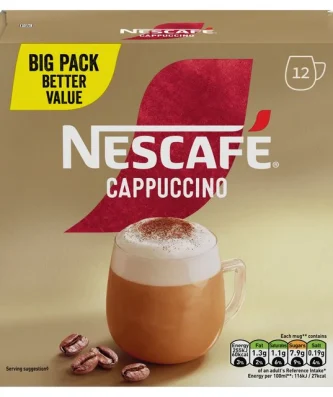 Nescafe Cappuccino Instant Coffee 12 per pack