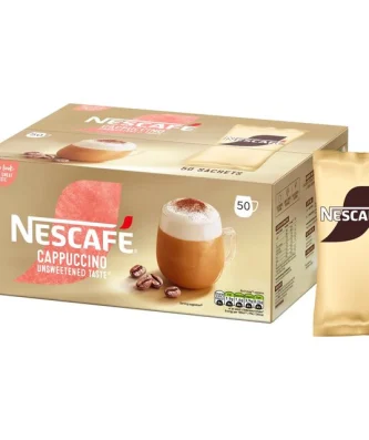Nescafe Cappuccino Unsweetened Taste Instant Coffee Sachets 50 per pack