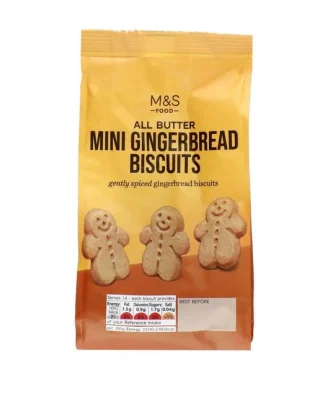M&S All Butter Mini Gingerbread Biscuits 100g