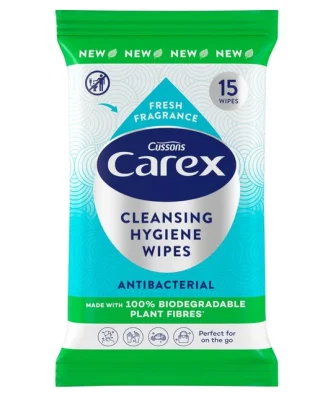 Carex Bio Hand Wipes 15 per pack