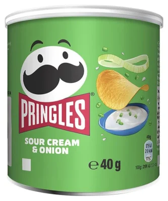 Pringles Sour Cream & Onion Crisps Can 40g