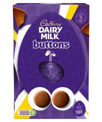 Cadbury Dairy Milk Chocolate Buttons Easter Egg 195g
