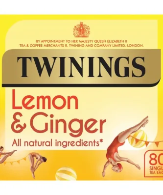 Twinings Lemon & Ginger Tea 80 Tea Bags