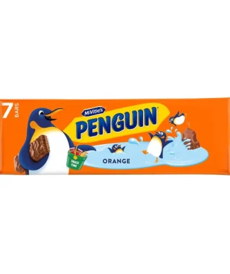 McVitie's Penguin Orange Chocolate Biscuit Bars 7 per pack