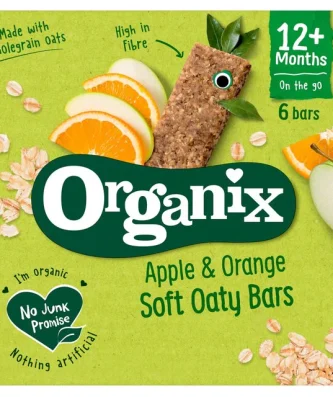Organix Apple & Orange Oat Bars 6 x 23g