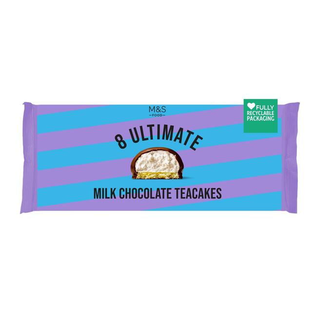 M&S Ultimate Milk Chocolate Teacakes 8 per pack
