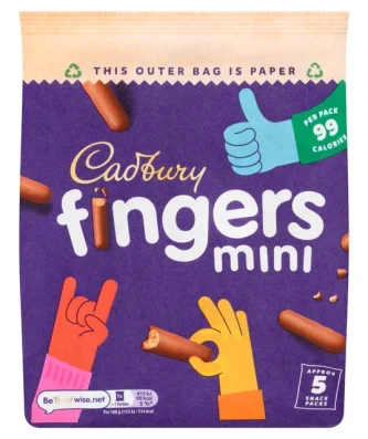 Cadbury Mini Fingers Chocolate Biscuits 5 per pack