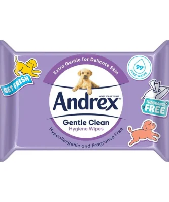 Andrex Gentle Clean Moist Toilet Tissue Hygiene Wipes 36 per pack