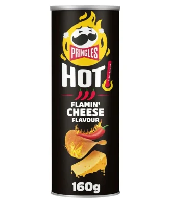 Pringles Hot Flamin' Cheese Sharing Crisps 160g