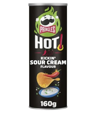 Pringles Hot Kickin' Sour Cream Sharing Crisps 160g