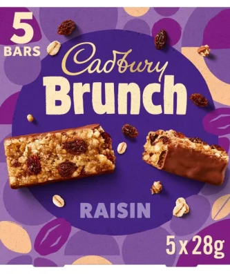 Cadbury Brunch Bar Raisin 5 x 28g
