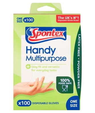 Spontex Handy Multi-Purpose Disposable Gloves 100 per pack