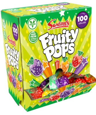 Swizzels Fruity Pops Dispenser Box 8g (100 Pack)