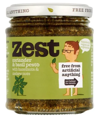 Zest Coriander & Basil Pesto for Vegan 165g
