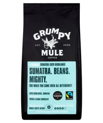 Grumpy Mule Organic Sumatra Coffee Beans 227g