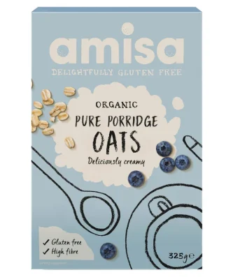 Amisa Organic Gluten Free Pure Porridge Oats 325g