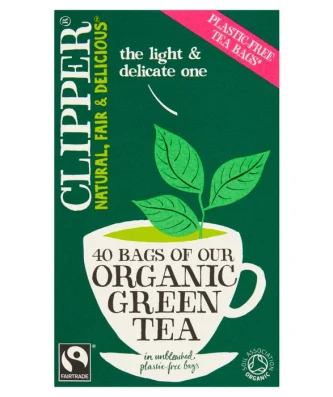 Clipper Organic & Fairtrade Green Tea 40 per pack