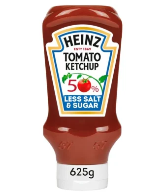 Heinz Tomato Ketchup 50% Less Sugar & Salt 625g