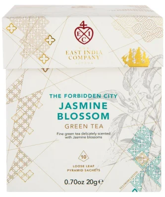 East India Company Forbidden City Jasmine Blossom Green Tea Pyramid Bags 10 per pack