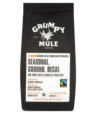Grumpy Mule Organic Seasonal Swiss Water Decaff Ground Coffee 227g