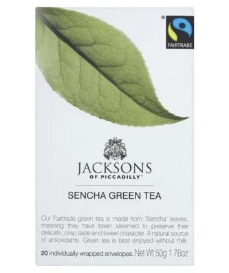Jacksons of Piccadilly Fairtrade Sencha Green Tea 20 Tea Bags