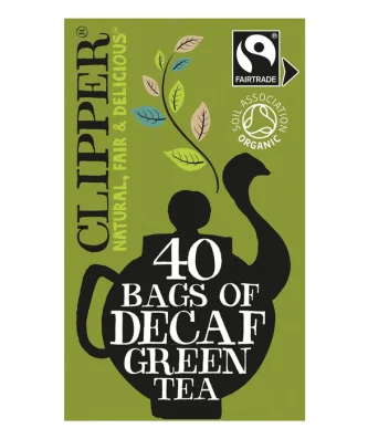 Clipper Organic & Fairtrade Decaffeinated Green Tea 40 per pack