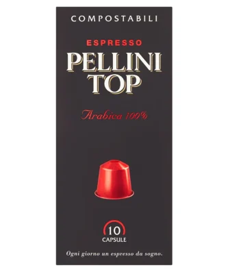 Pellini Top Arabica 100% Compostable Nespresso Compatible Coffee Capsules 10 per pack
