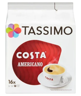 Tassimo Costa Americano Coffee Pods 16 per pack