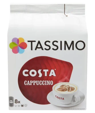 Tassimo Costa Cappuccino Coffee Pods 8 per pack
