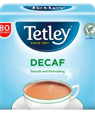 Tetley Decaffeinated Tea Bags 80 per pack