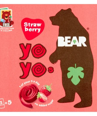 BEAR Fruit Yoyos Strawberry Multipack 5 x 20g