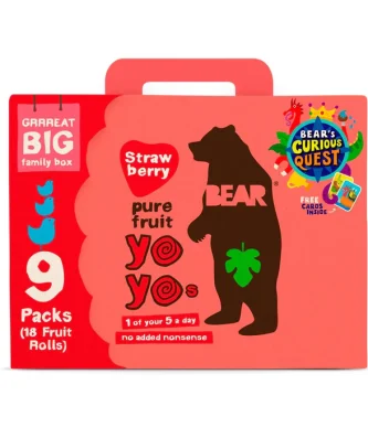 BEAR Fruit Yoyos Strawberry Family Pack 9 x 20g