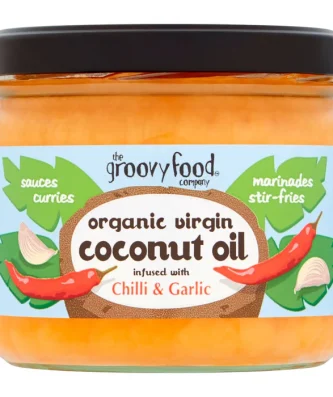 Groovy Food Company Organic Virgin Coconut Oil Infused with Chilli & Garlic 283ml