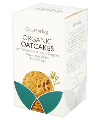 Clearspring Organic Sea Vegetable & Black Pepper Oatcakes 200g
