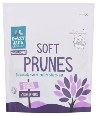 Crazy Jack Organic Soft RTE Prunes 200g