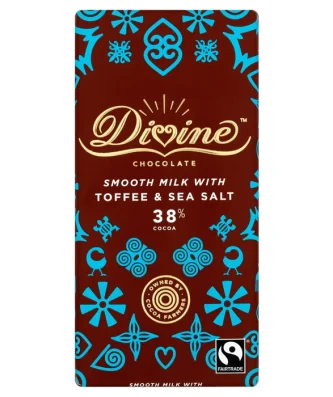 Divine 38% Milk Chocolate with Toffee & Sea Salt 90g