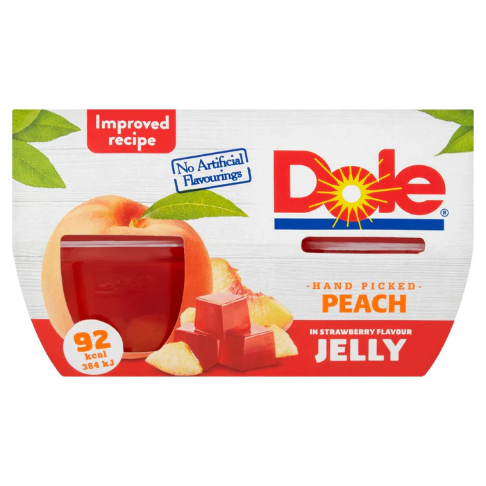 Dole Fruit & Jelly Peaches 4 x 123g