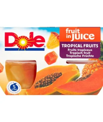 Dole Tropical Fruit In Juice 4 x 113g