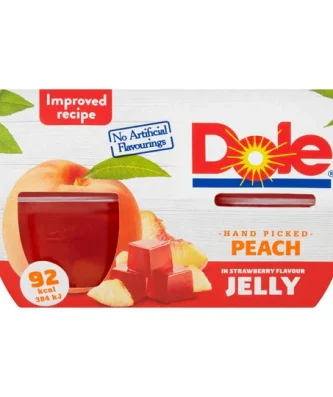 Dole Peaches In Strawberry Jelly 4 x 123g
